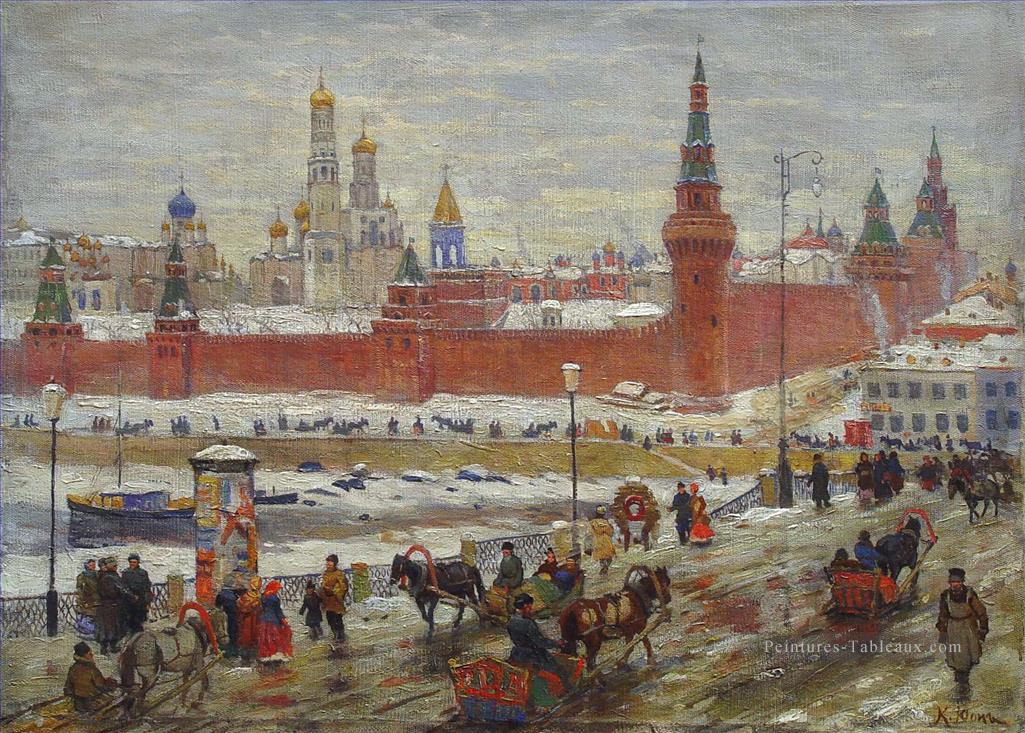 les vieilles scènes de moscou Konstantin Yuon ville paysage Peintures à l'huile